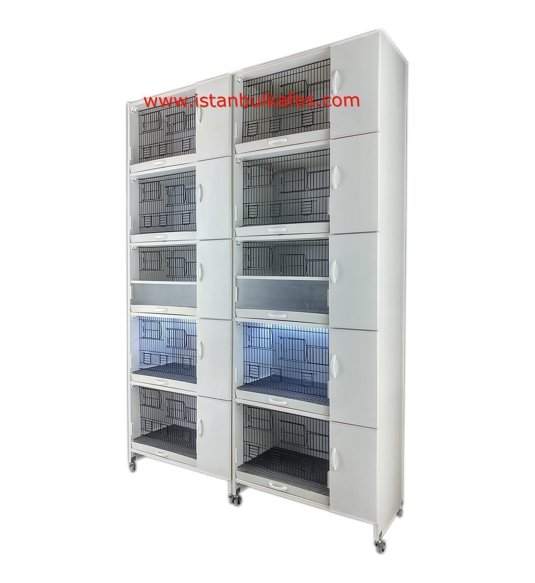 MODEL PD10Y-YY (YANDAN FOLLUKLU) DOLAP - PVC KUŞ DOLABI - DOLAP KAFES - PVC KAFES - SALMA KAFES - ÇOK AMAÇLI DOLAP