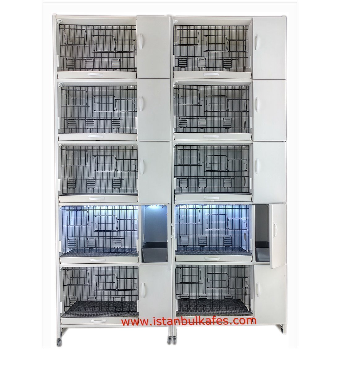MODEL PD10Y-YY (YANDAN FOLLUKLU) DOLAP - PVC KUŞ DOLABI - DOLAP KAFES - PVC KAFES - SALMA KAFES - ÇOK AMAÇLI DOLAP