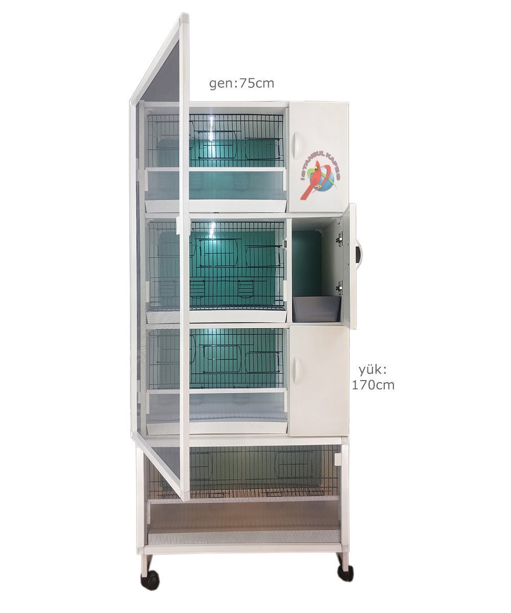 MODEL PDM01YS (SALMALI) - 4'lü DOLAP - PVC KUŞ DOLABI - DOLAP KAFES - PVC KAFES - SALMA KAFES - ÇOK AMAÇLI DOLAP