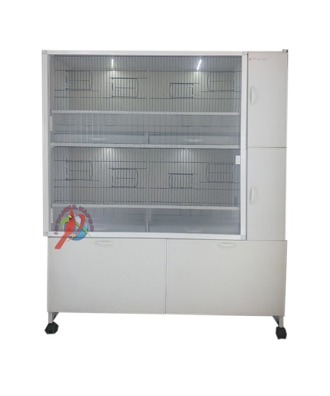 MODEL PD52-(ÇİFT TEPSİ YANDAN FOLLUKLU) DOLAP - PVC KUŞ DOLABI - DOLAP KAFES - PVC KAFES - SALMA KAFES - ÇOK AMAÇLI DOLAP