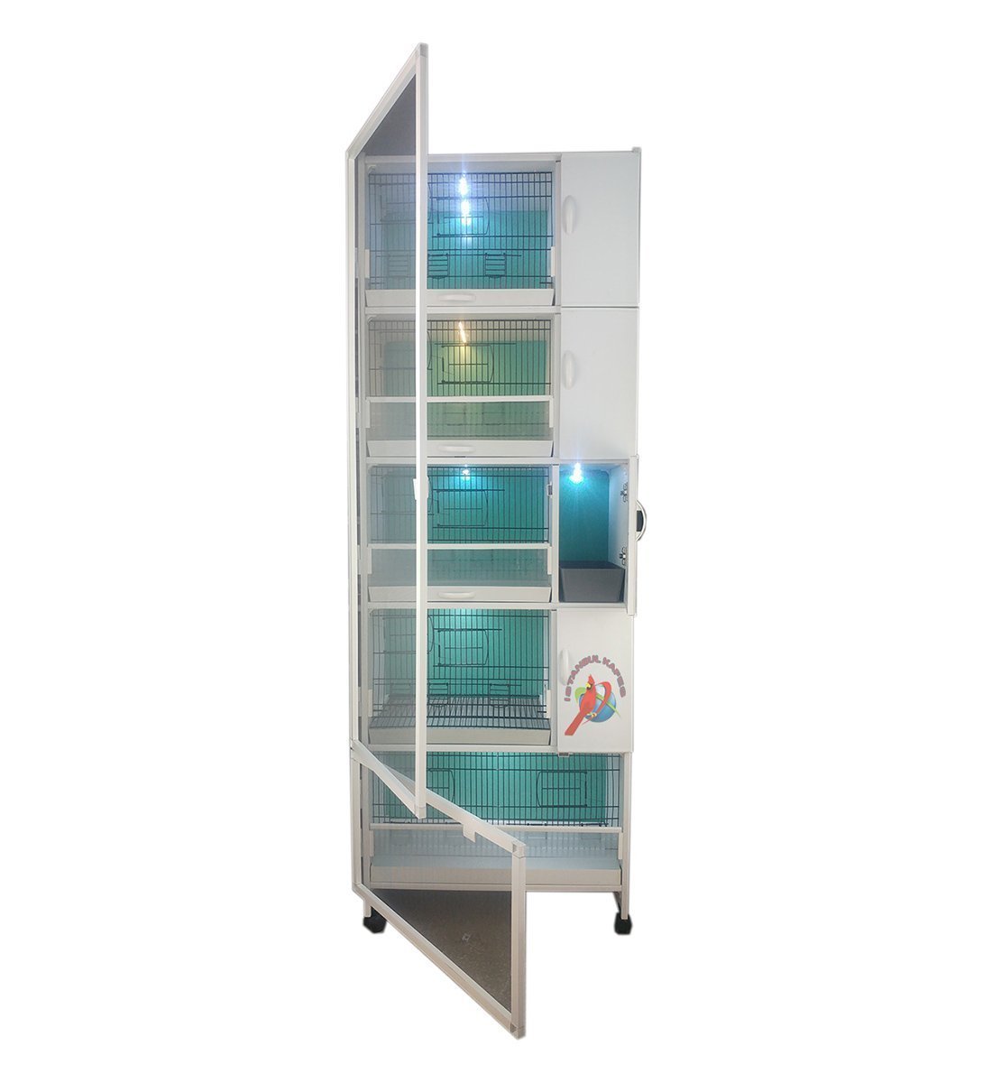 MODEL PDM05YS (SALMALI) 5 li DOLAP - PVC KUŞ DOLABI - DOLAP KAFES - PVC KAFES - SALMA KAFES - ÇOK AMAÇLI DOLAP
