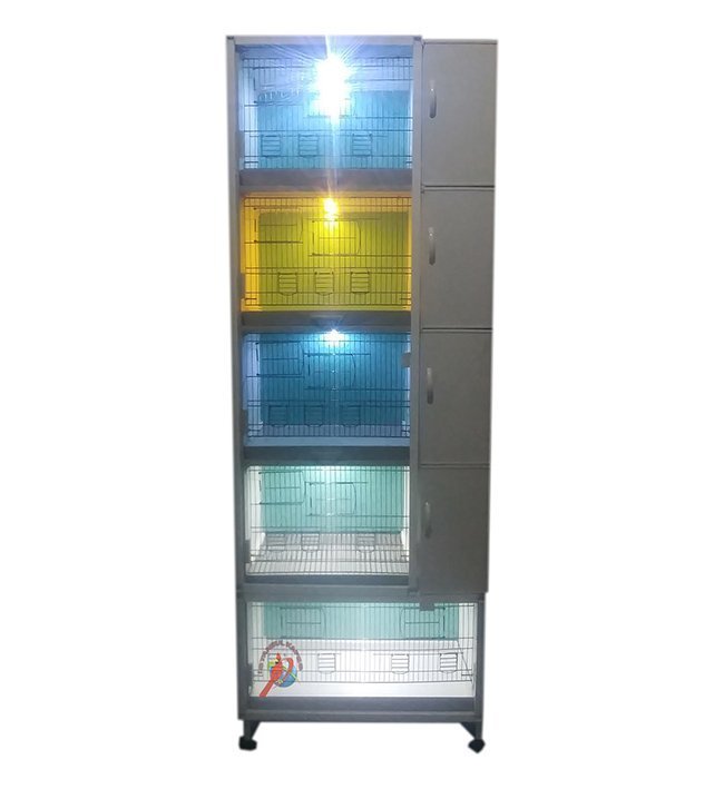 MODEL PDM05YS (SALMALI) 5 li DOLAP - PVC KUŞ DOLABI - DOLAP KAFES - PVC KAFES - SALMA KAFES - ÇOK AMAÇLI DOLAP