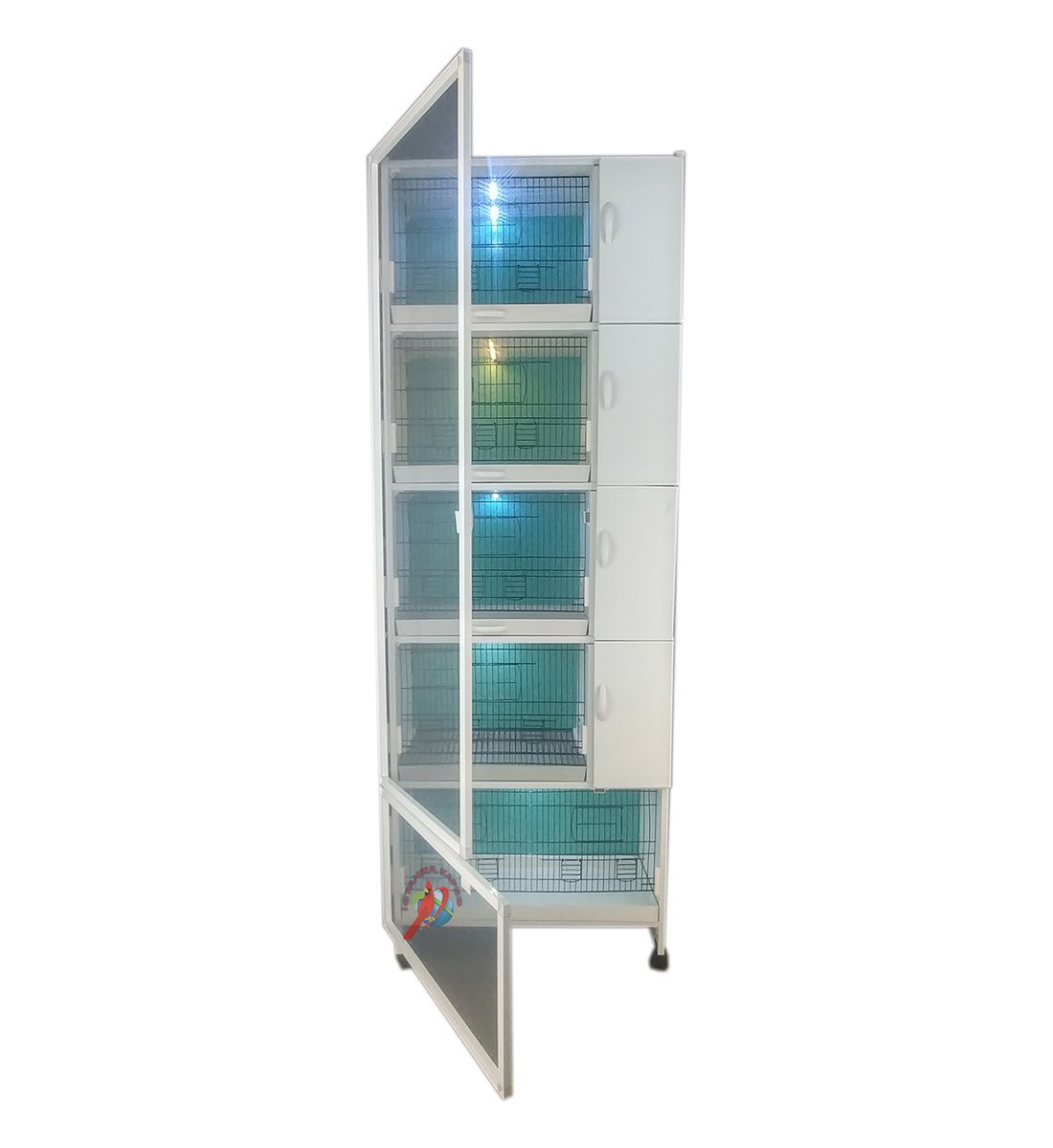 MODEL PDM05YS (SALMALI) 5 li DOLAP - PVC KUŞ DOLABI - DOLAP KAFES - PVC KAFES - SALMA KAFES - ÇOK AMAÇLI DOLAP