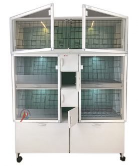 MODEL PD06YS-OY (ORTADAN FOLLUKLU) DOLAP - PVC KUŞ DOLABI - DOLAP KAFES - PVC KAFES - SALMA KAFES - ÇOK AMAÇLI DOLAP