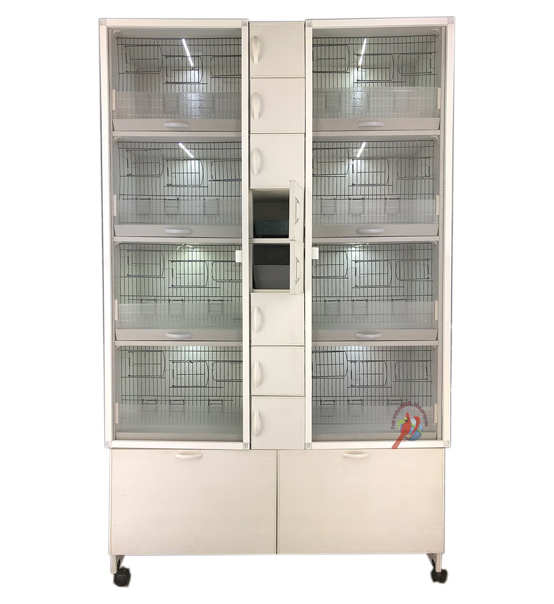 MODEL PD08Y-(ORTADAN YUVALIKLI) 5 li DOLAP - PVC KUŞ DOLABI - DOLAP KAFES - PVC KAFES - SALMA KAFES - ÇOK AMAÇLI DOLAP