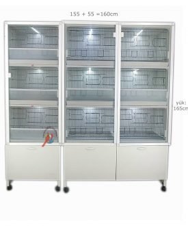 MODEL PDM09 - 9'lu DOLAP - PVC KUŞ DOLABI - (DOLAP KAFES - PVC KAFES - SALMA KAFES) - ÇOK AMAÇLI DOLAP