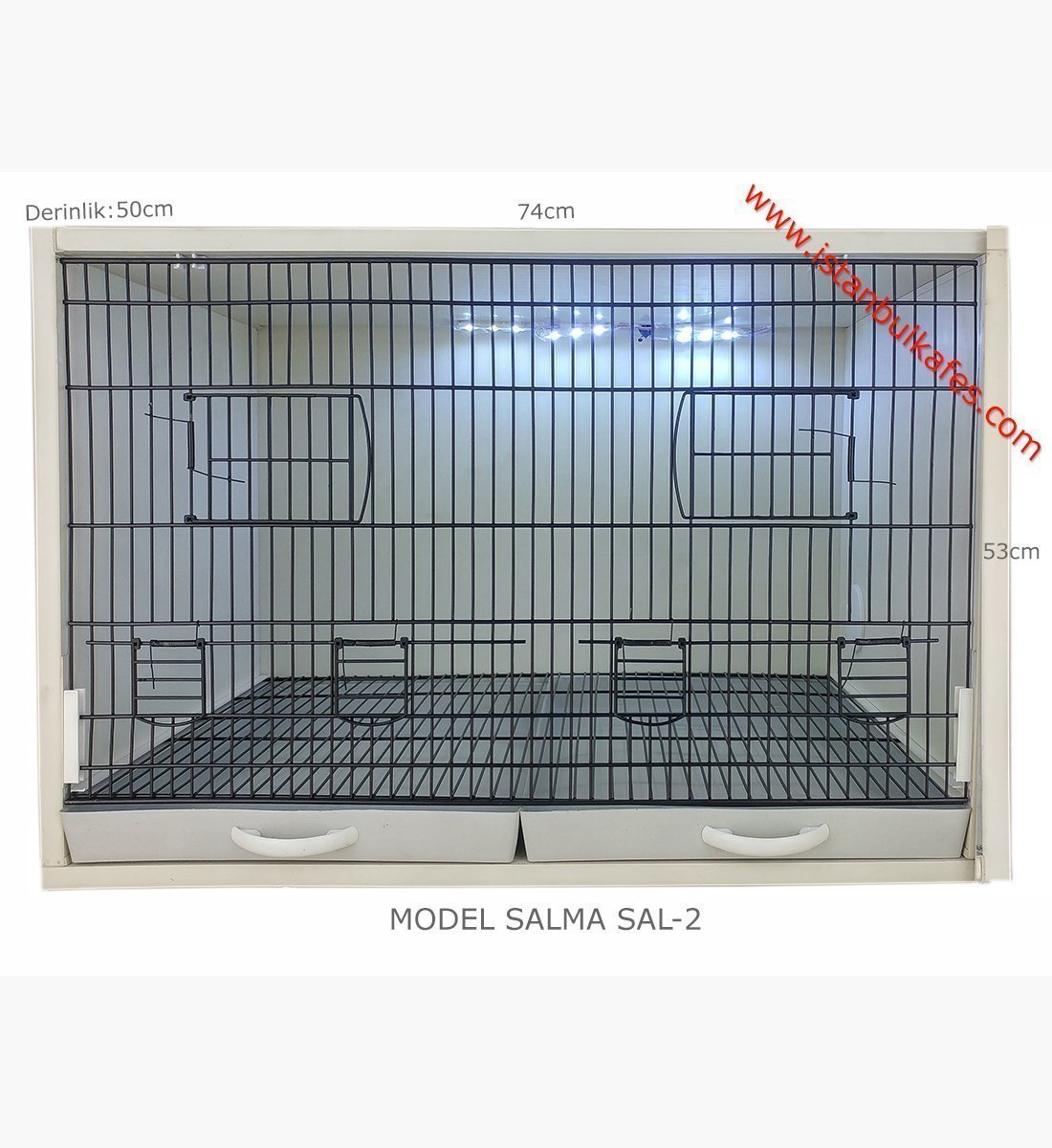 MODEL PDSAL2-(İKİ TEPSİLİ SALMA) TEKLİ DOLAP - PVC KUŞ DOLABI - DOLAP KAFES - PVC KAFES - SALMA KAFES - ÇOK AMAÇLI DOLAP