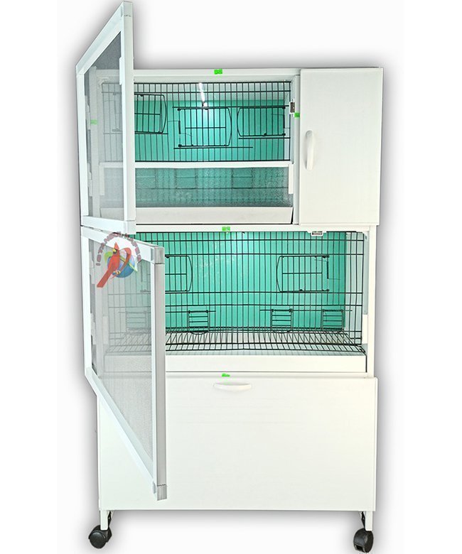 MODEL PDM02YS (SALMALI) - 2'li DOLAP - PVC KUŞ DOLABI - DOLAP KAFES - PVC KAFES - SALMA KAFES - ÇOK AMAÇLI DOLAP