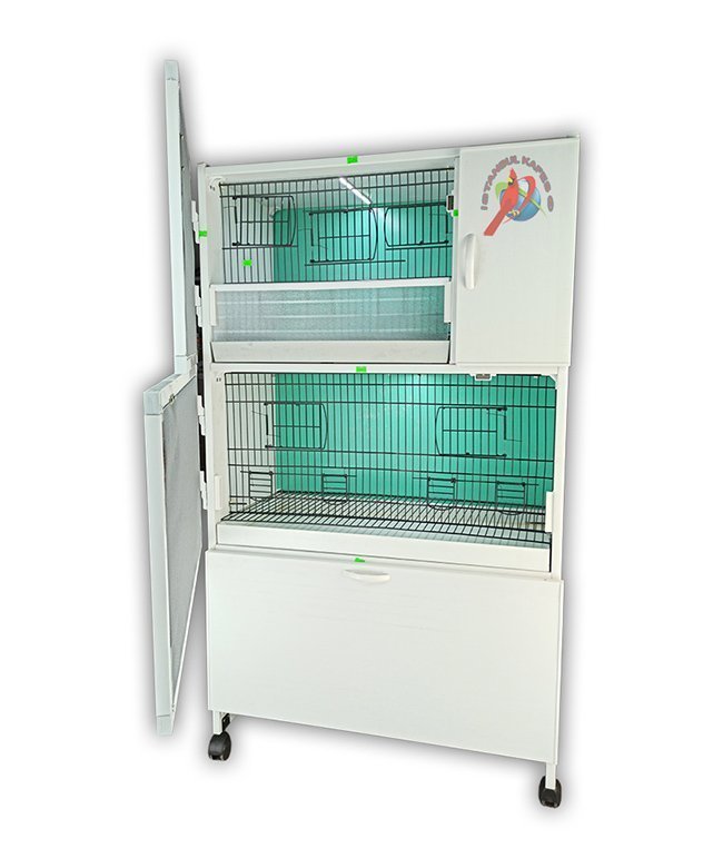 MODEL PDM02YS (SALMALI) - 2'li DOLAP - PVC KUŞ DOLABI - DOLAP KAFES - PVC KAFES - SALMA KAFES - ÇOK AMAÇLI DOLAP