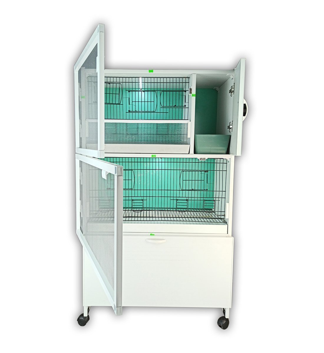 MODEL PDM02YS (SALMALI) - 2'li DOLAP - PVC KUŞ DOLABI - DOLAP KAFES - PVC KAFES - SALMA KAFES - ÇOK AMAÇLI DOLAP