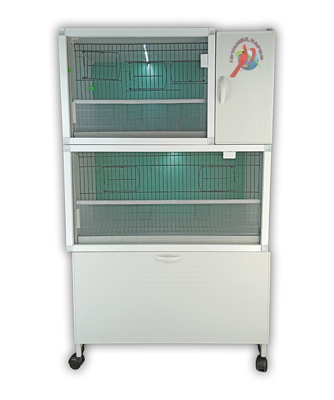 MODEL PDM02YS (SALMALI) - 2'li DOLAP - PVC KUŞ DOLABI - DOLAP KAFES - PVC KAFES - SALMA KAFES - ÇOK AMAÇLI DOLAP