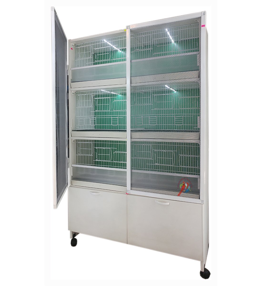 MODEL PDM06 - 6 lı PLASTİK DOLAP - PVC KUŞ DOLABI - DOLAP KAFES - PVC KAFES - SALMA KAFES - ÇOK AMAÇLI DOLAP