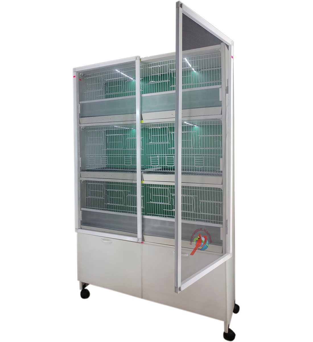 MODEL PDM06 - 6 lı PLASTİK DOLAP - PVC KUŞ DOLABI - DOLAP KAFES - PVC KAFES - SALMA KAFES - ÇOK AMAÇLI DOLAP