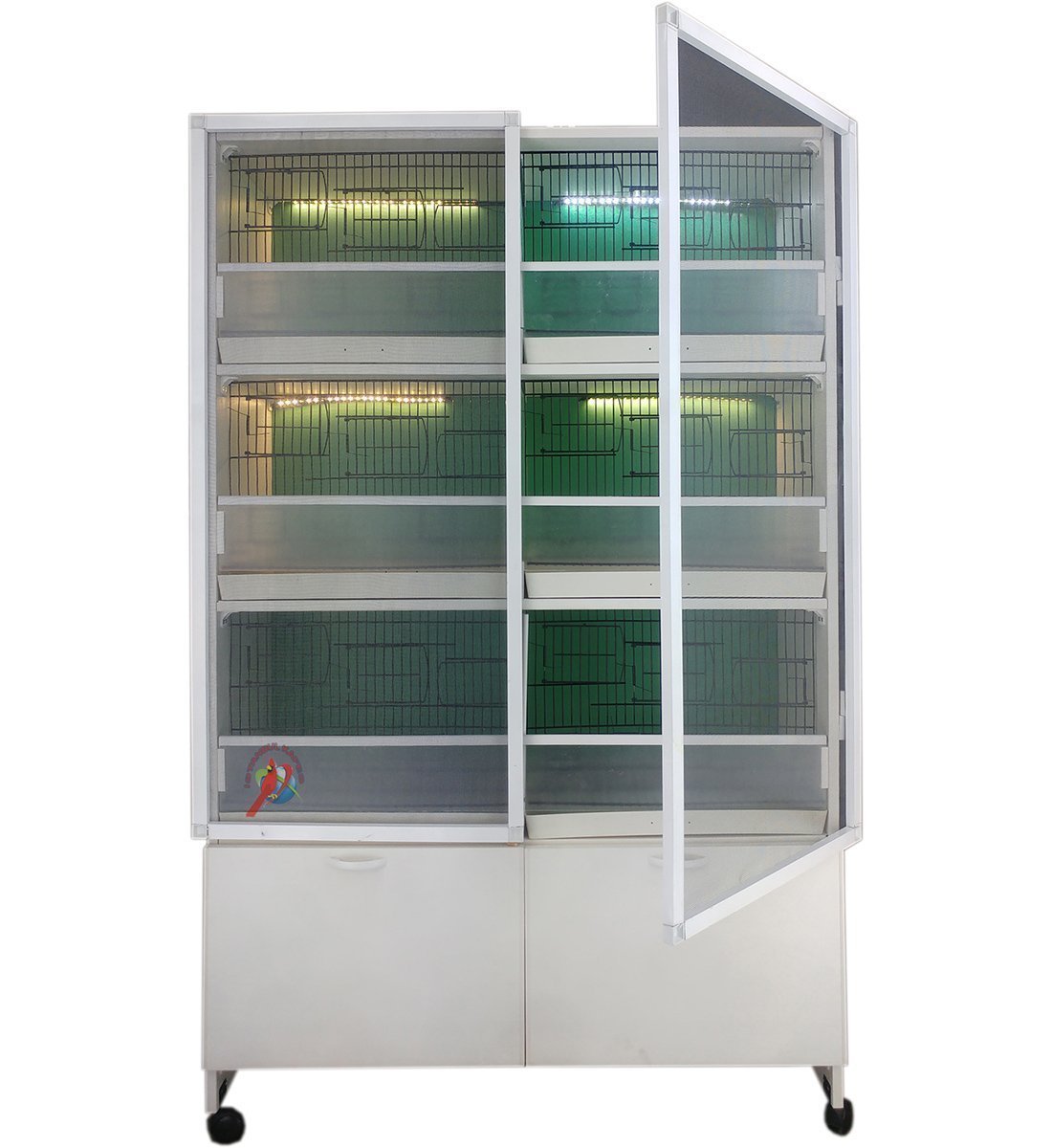 MODEL PDM06 - 6 lı PLASTİK DOLAP - PVC KUŞ DOLABI - DOLAP KAFES - PVC KAFES - SALMA KAFES - ÇOK AMAÇLI DOLAP