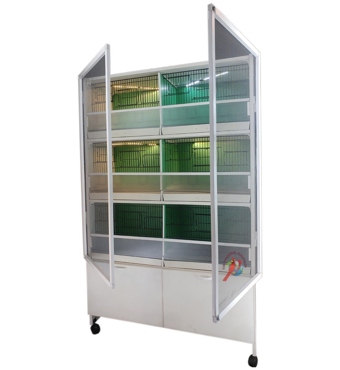MODEL PDM06 - 6 lı PLASTİK DOLAP - PVC KUŞ DOLABI - DOLAP KAFES - PVC KAFES - SALMA KAFES - ÇOK AMAÇLI DOLAP