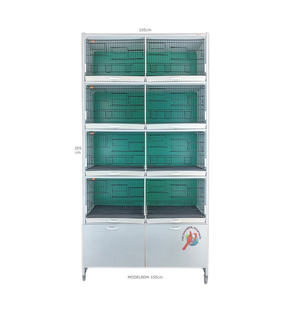 MODEL PDM08 - 8 li DOLAP - PVC KUŞ DOLABI - DOLAP KAFES - PVC KAFES - SALMA KAFES - ÇOK AMAÇLI DOLAP