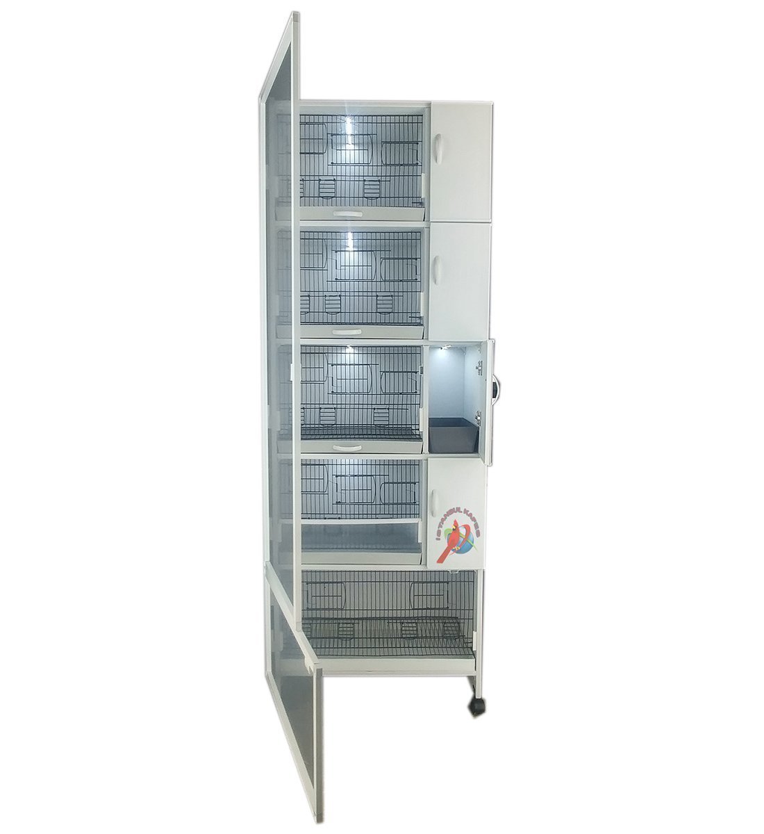 MODEL PDM05YS (SALMALI) 5 li DOLAP - PVC KUŞ DOLABI - DOLAP KAFES - PVC KAFES - SALMA KAFES - ÇOK AMAÇLI DOLAP