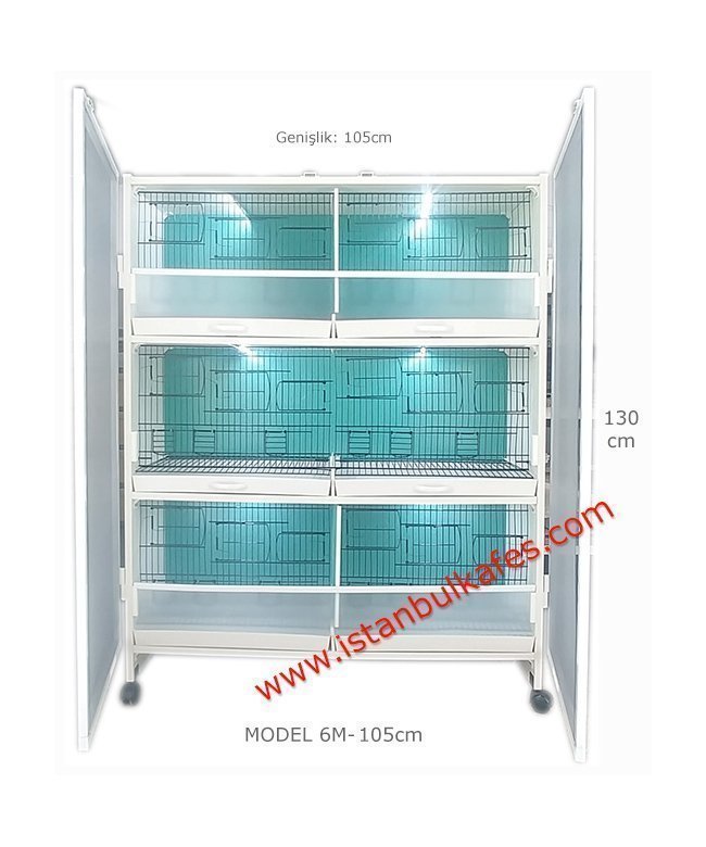 MODEL PDM06 - 6 lı PLASTİK DOLAP - PVC KUŞ DOLABI - DOLAP KAFES - PVC KAFES - SALMA KAFES - ÇOK AMAÇLI DOLAP