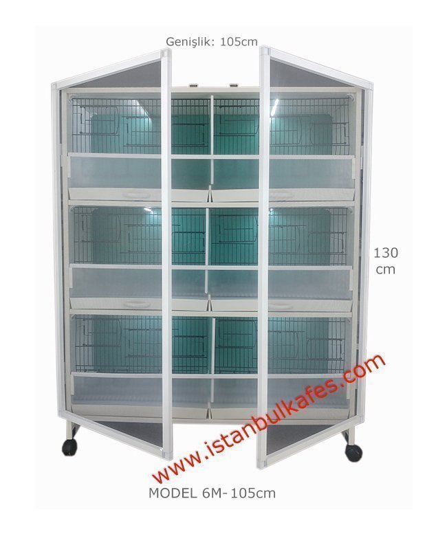 MODEL PDM06 - 6 lı PLASTİK DOLAP - PVC KUŞ DOLABI - DOLAP KAFES - PVC KAFES - SALMA KAFES - ÇOK AMAÇLI DOLAP