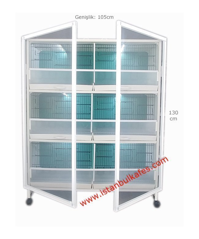 MODEL PDM06 - 6 lı PLASTİK DOLAP - PVC KUŞ DOLABI - DOLAP KAFES - PVC KAFES - SALMA KAFES - ÇOK AMAÇLI DOLAP