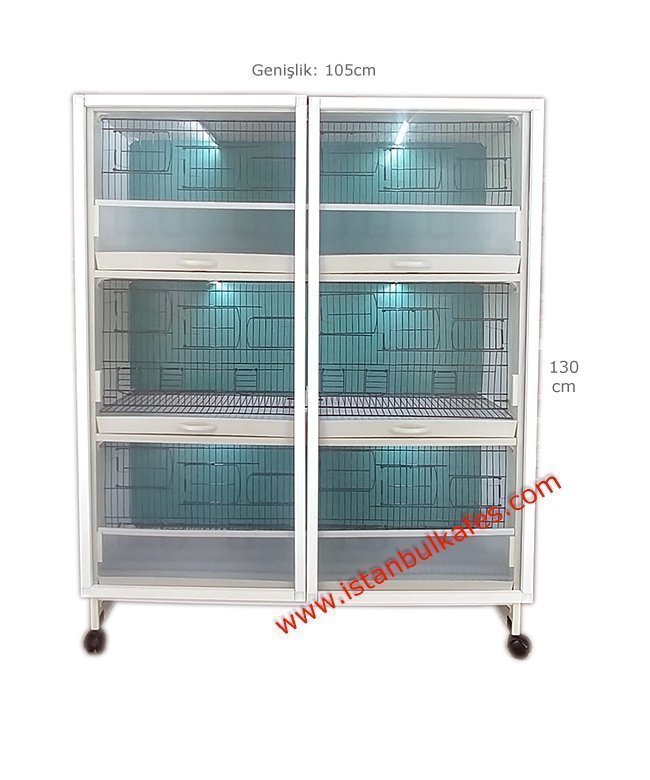 MODEL PDM06 - 6 lı PLASTİK DOLAP - PVC KUŞ DOLABI - DOLAP KAFES - PVC KAFES - SALMA KAFES - ÇOK AMAÇLI DOLAP