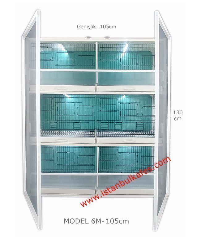 MODEL PDM06 - 6 lı PLASTİK DOLAP - PVC KUŞ DOLABI - DOLAP KAFES - PVC KAFES - SALMA KAFES - ÇOK AMAÇLI DOLAP