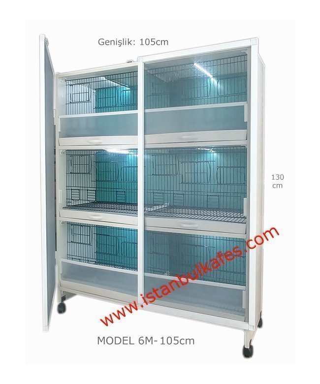 MODEL PDM06 - 6 lı PLASTİK DOLAP - PVC KUŞ DOLABI - DOLAP KAFES - PVC KAFES - SALMA KAFES - ÇOK AMAÇLI DOLAP