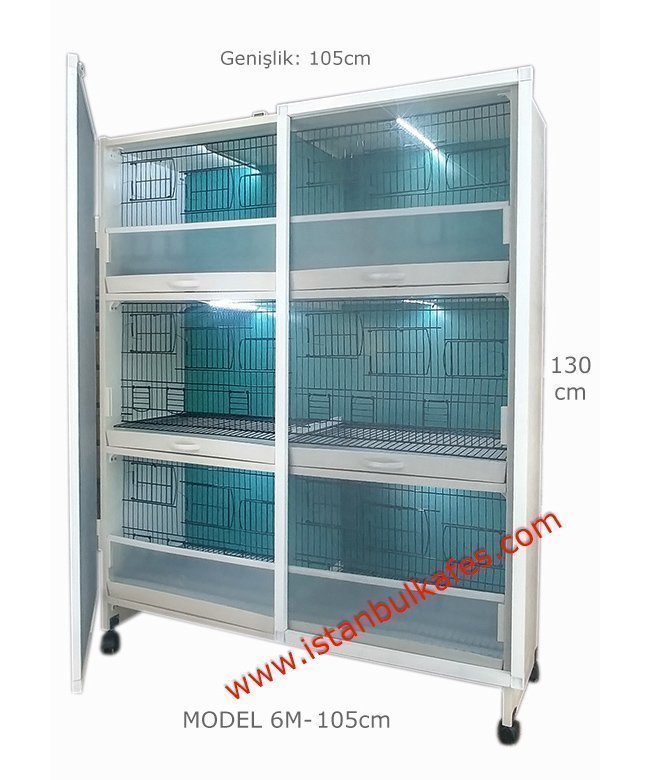 MODEL PDM06 - 6 lı PLASTİK DOLAP - PVC KUŞ DOLABI - DOLAP KAFES - PVC KAFES - SALMA KAFES - ÇOK AMAÇLI DOLAP