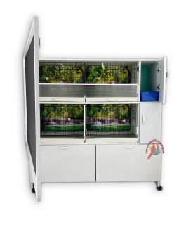 MODEL PD52-(ÇİFT TEPSİ YANDAN FOLLUKLU) DOLAP - PVC KUŞ DOLABI - DOLAP KAFES - PVC KAFES - SALMA KAFES - ÇOK AMAÇLI DOLAP