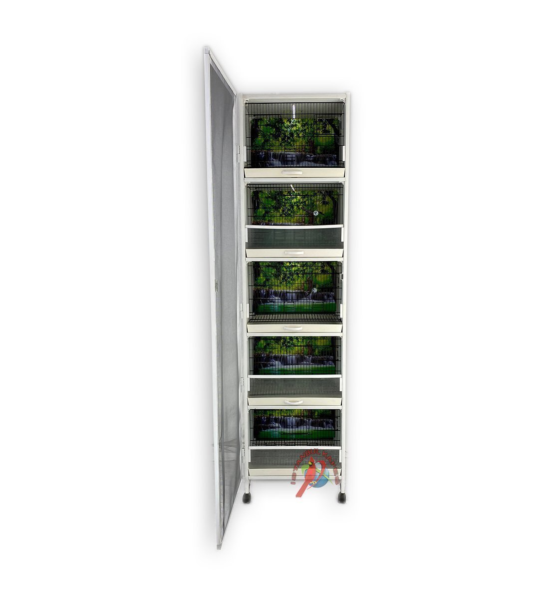 MODEL PDM05 5 li DOLAP - PVC KUŞ DOLABI - DOLAP KAFES - PVC KAFES - SALMA KAFES - ÇOK AMAÇLI DOLAP