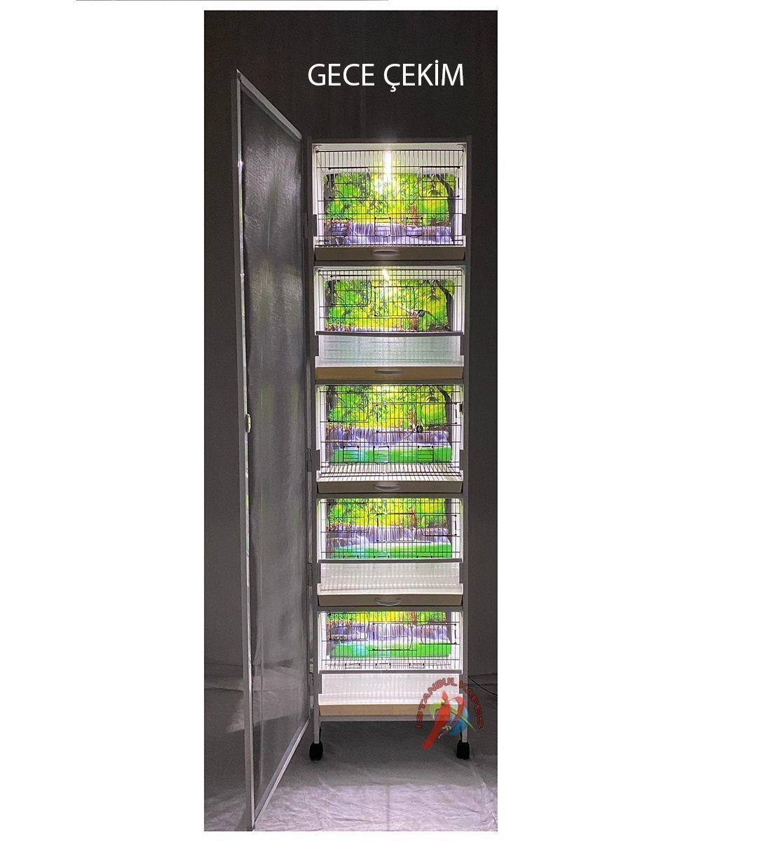 MODEL PDM05 5 li DOLAP - PVC KUŞ DOLABI - DOLAP KAFES - PVC KAFES - SALMA KAFES - ÇOK AMAÇLI DOLAP