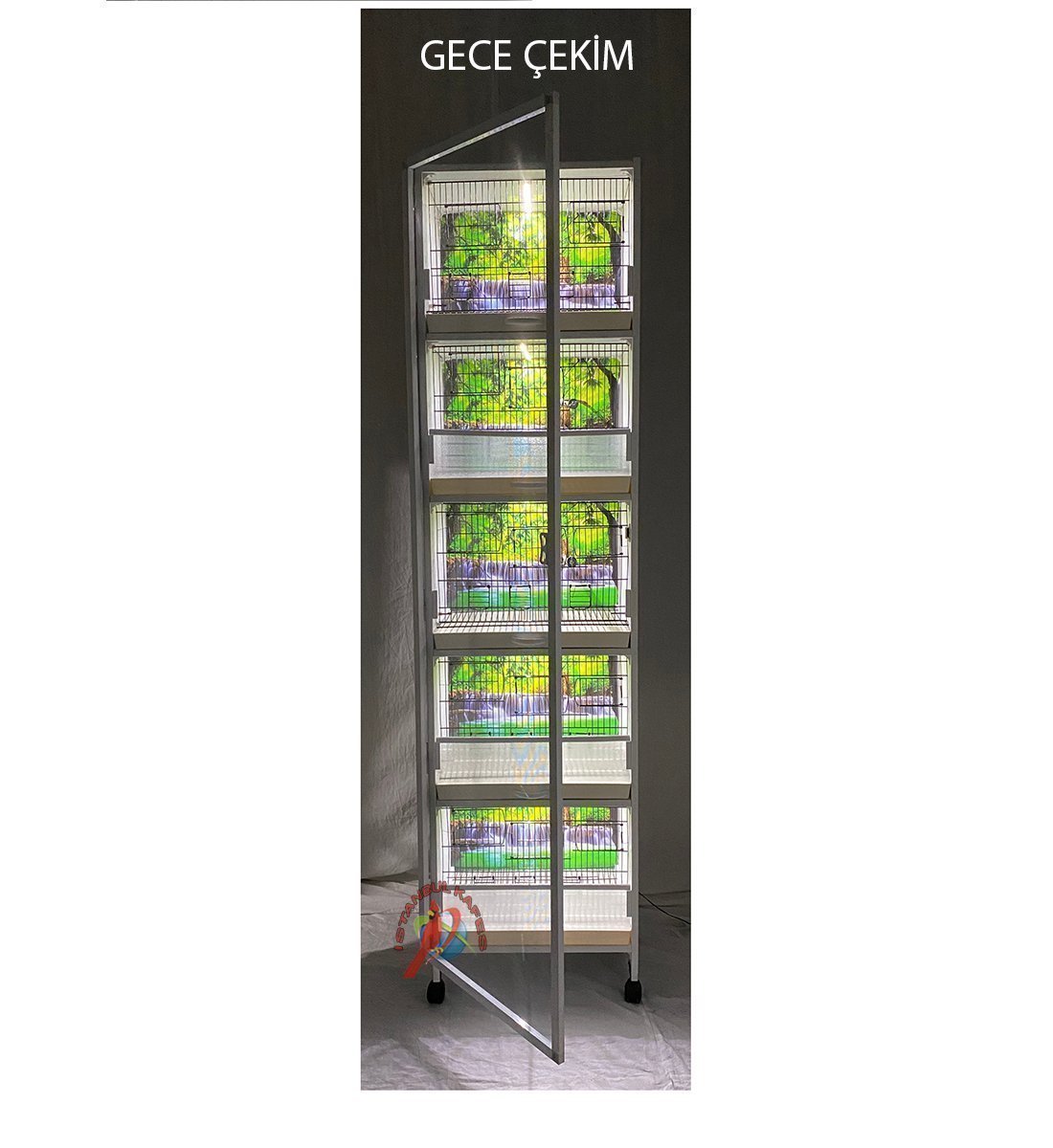 MODEL PDM05 5 li DOLAP - PVC KUŞ DOLABI - DOLAP KAFES - PVC KAFES - SALMA KAFES - ÇOK AMAÇLI DOLAP
