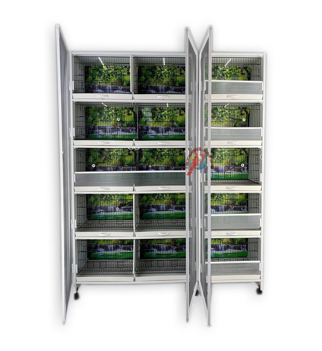 MODEL PDM15 - 15 li DOLAP - PVC KUŞ DOLABI - DOLAP KAFES - PVC KAFES - SALMA KAFES - ÇOK AMAÇLI DOLAP