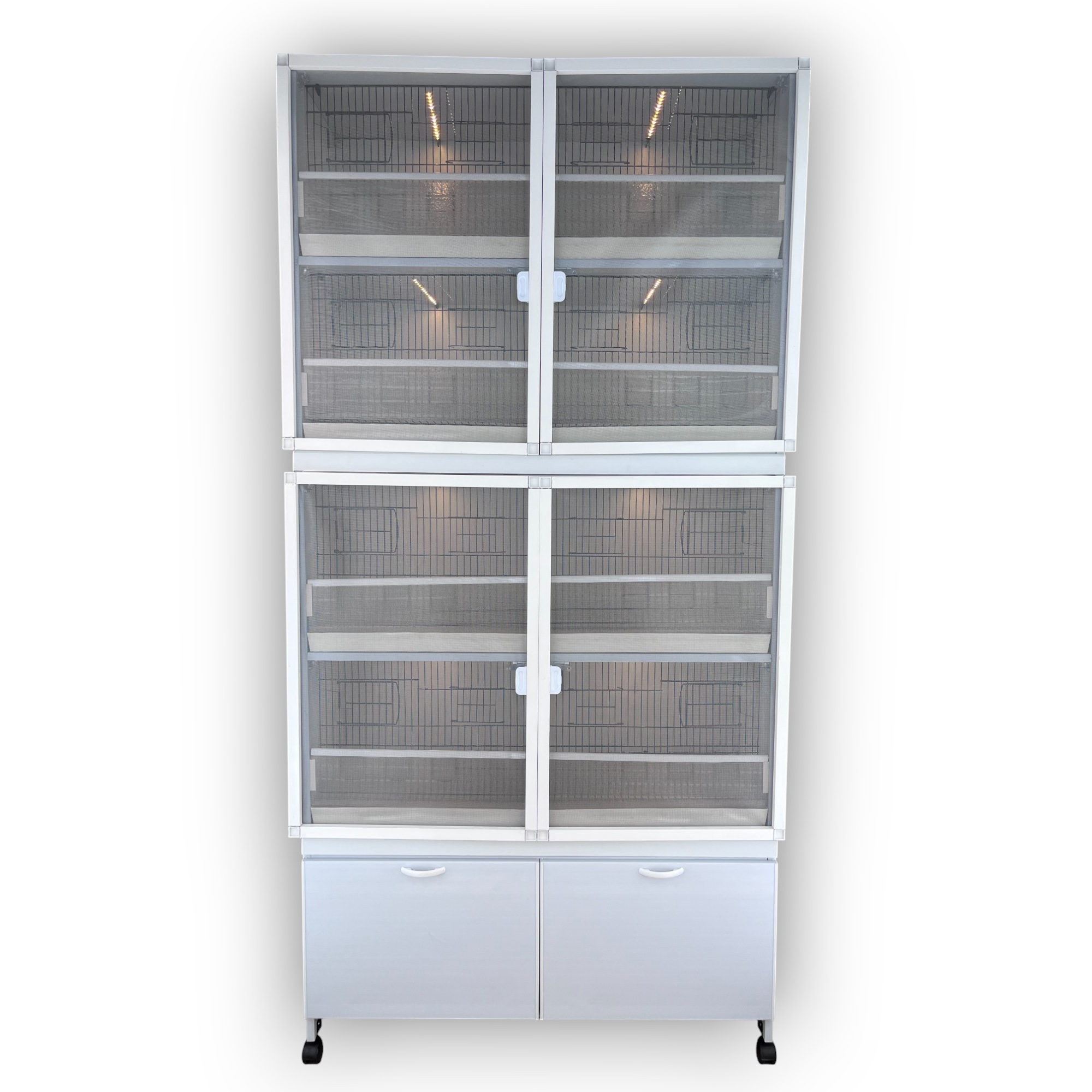 MODEL PDM08 - 8 li DOLAP - PVC KUŞ DOLABI - DOLAP KAFES - PVC KAFES - SALMA KAFES - ÇOK AMAÇLI DOLAP