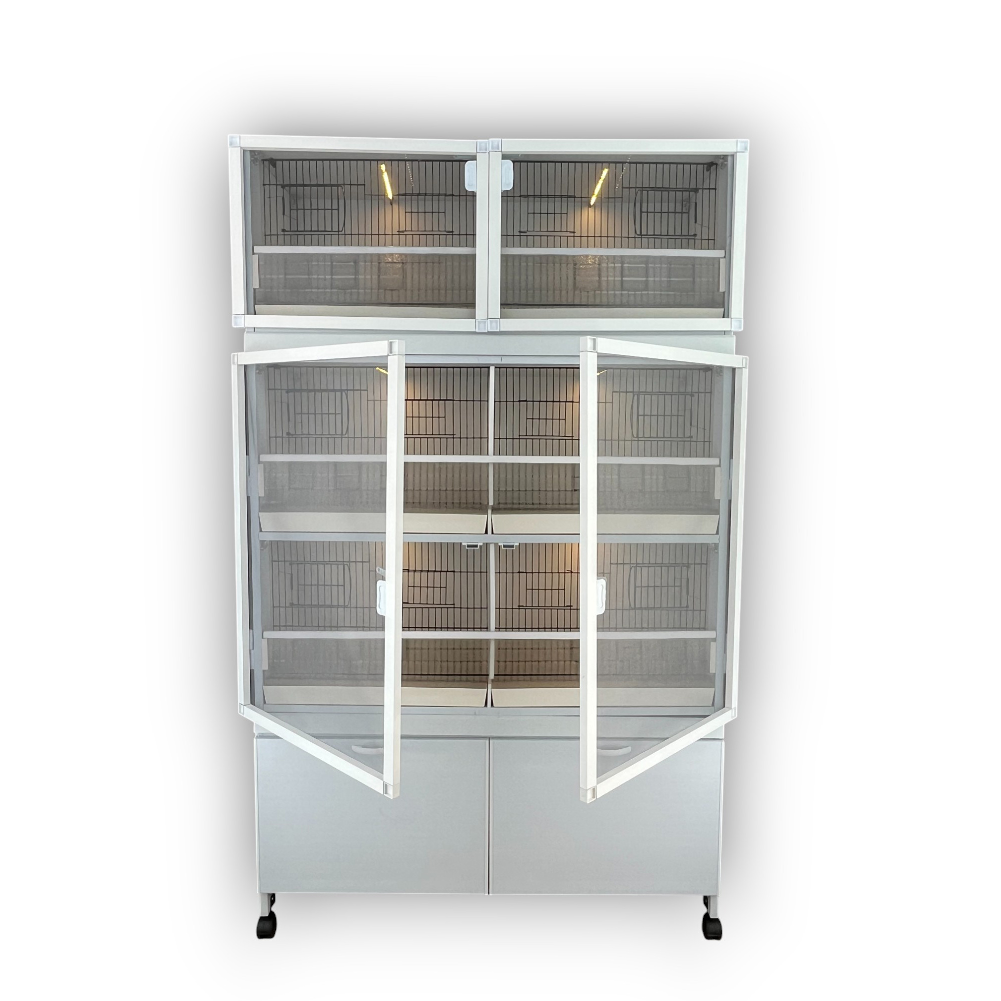 MODEL PDM06 - 6 lı PLASTİK DOLAP - PVC KUŞ DOLABI - DOLAP KAFES - PVC KAFES - SALMA KAFES - ÇOK AMAÇLI DOLAP