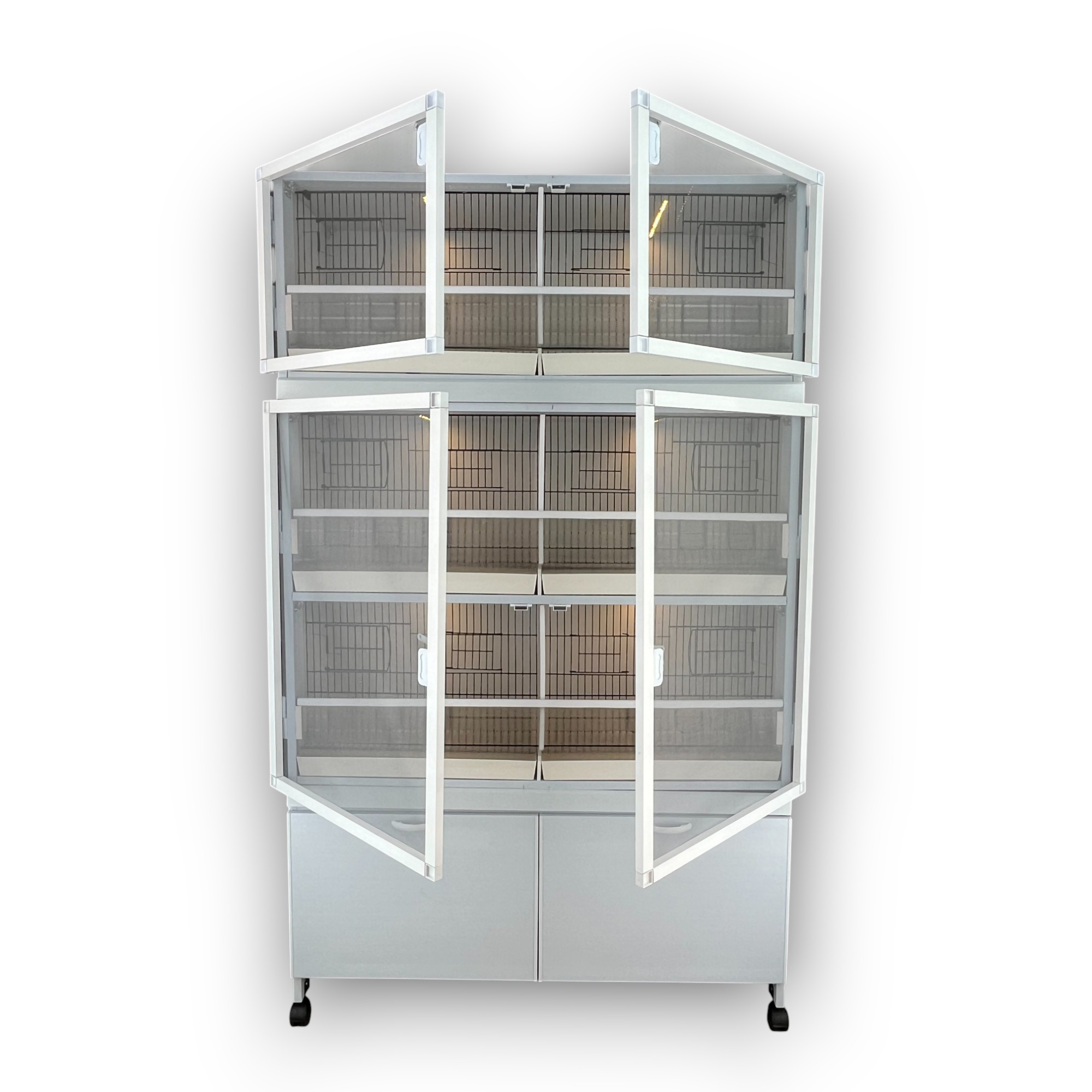 MODEL PDM06 - 6 lı PLASTİK DOLAP - PVC KUŞ DOLABI - DOLAP KAFES - PVC KAFES - SALMA KAFES - ÇOK AMAÇLI DOLAP