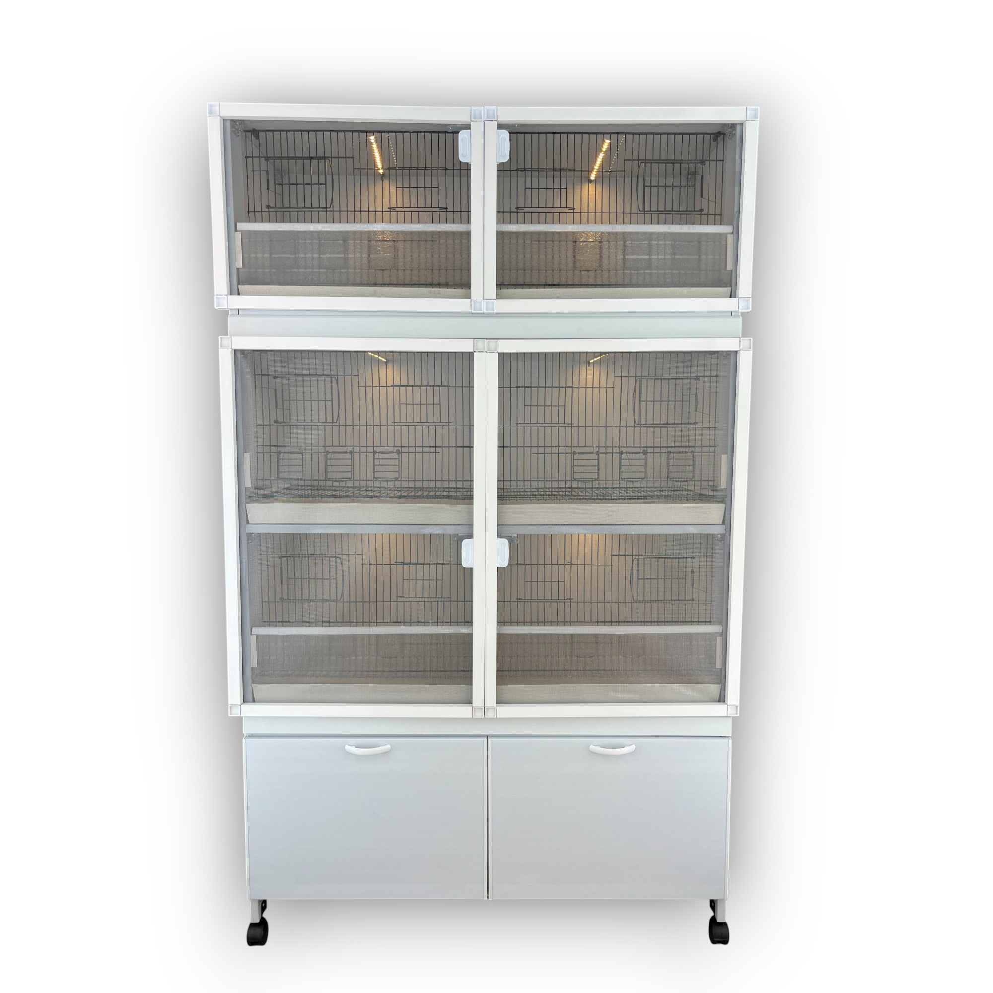 MODEL PDM06 - 6 lı PLASTİK DOLAP - PVC KUŞ DOLABI - DOLAP KAFES - PVC KAFES - SALMA KAFES - ÇOK AMAÇLI DOLAP