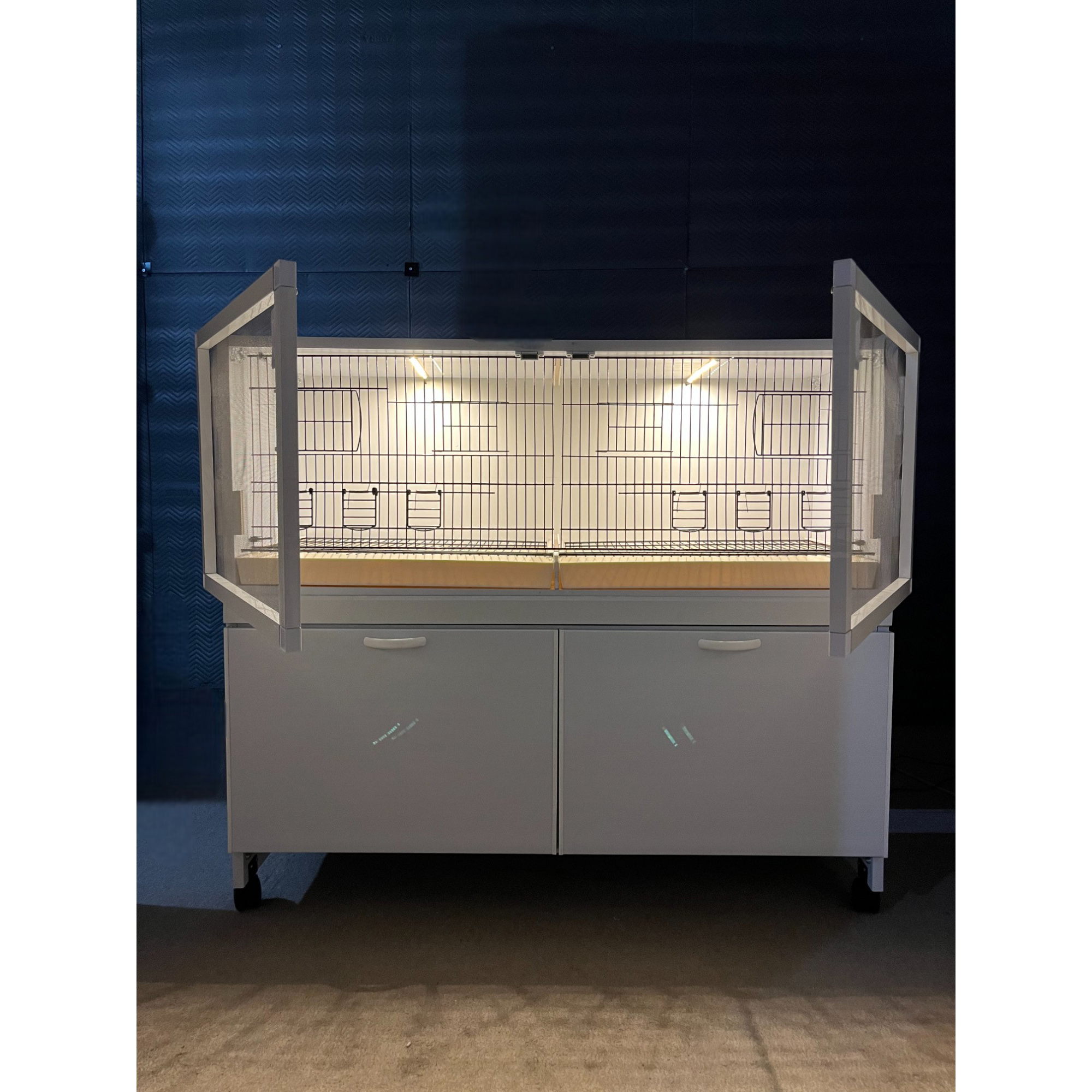 MODEL PDM02-YATAY- 2'li DOLAP - PVC KUŞ DOLABI - DOLAP KAFES - PVC KAFES - SALMA KAFES - ÇOK AMAÇLI DOLAP
