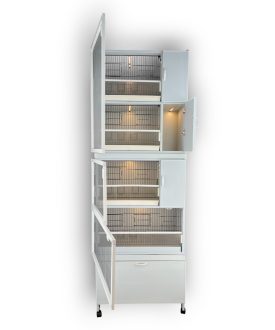 MODEL PDM01YS (SALMALI) - 4'lü DOLAP - PVC KUŞ DOLABI - DOLAP KAFES - PVC KAFES - SALMA KAFES - ÇOK AMAÇLI DOLAP